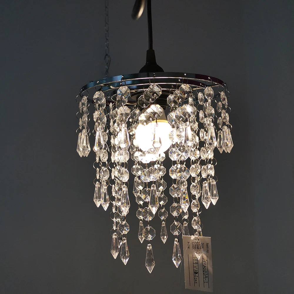 Indoor Light Modern Mini Pendant Light Cheap Lighting Lampshade Beaded Crystal Chandelier