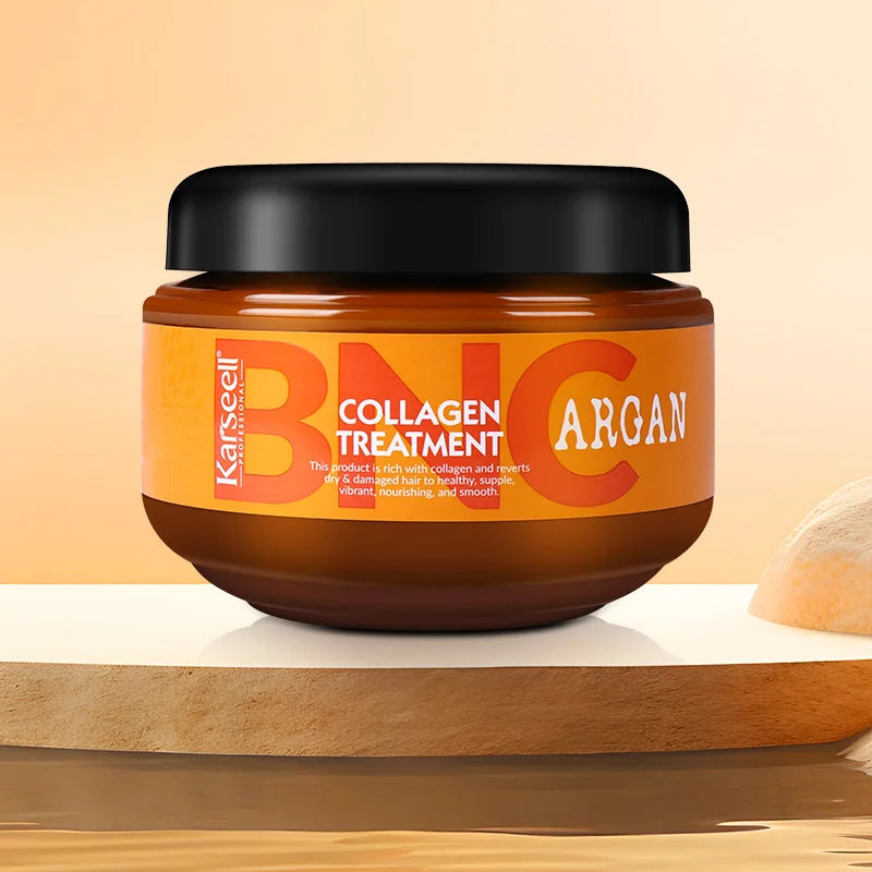 Organic Keratin Collagen Cream Hair Mask 500ml Professional Salon Use Repair Nourishing Dry Damaged Hair Smooth Shine Glossy