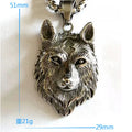 Punk Icefield Wolf Viking Wolf Head  Pendants Retro Stainless Steel Charms for DIY Necklace Jewelry