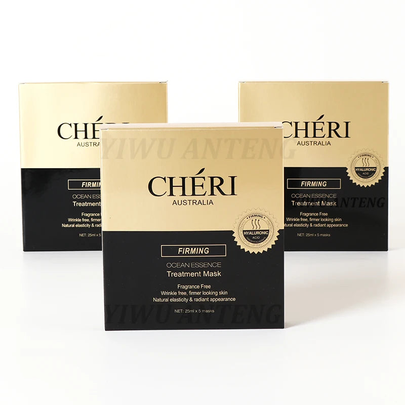 Custom Rose Gold Foil Folding Cardboard Paper Carton Packaging for Skin Care Face Sleep Sheet  Boxes