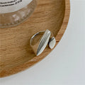 Real 925 Sterling Silver Vintage Irregular Open Finger Ring for Women Party Gifts Jewelry