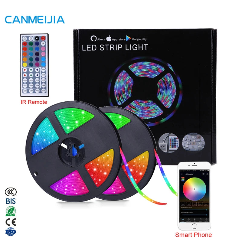 5M 10M SMD 5050 2835 Smart Wifi 12V Flexible RGBW Remote De Tiras Led RGB Waterproof Led Strip LightsLuces LedLed Light Strip