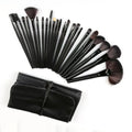 Portable 24 Pcs Professional Travel Makeup Brush Set With PU Storage Bags Makeup Artists Brush Set With Custom Logo