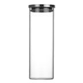 High Borosilicate Glass Storage Jar Food Container with Clamp Airtight Stainless Steel Lid