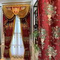 Luxury American Style Chenille Jacquard Blackout Curtains Thickened Finished Living Room Jacquard Fabric New Design Curtains