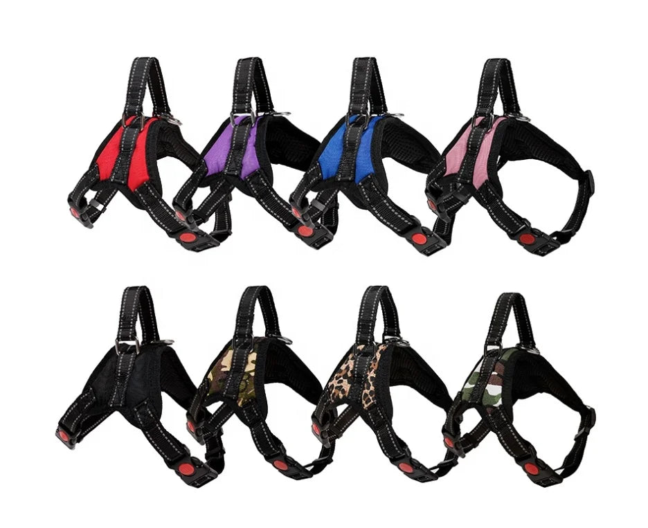 Adjustable Soft Reflective Pet Harness Breathable Dog Vest Nylon Custom Designer Mesh Dog Harness
