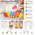 Custom Logo Reusable Dishwasher Safe Silicone Cake Cream Spatula OEM ODM Easy Clean Baking Scraper Transparent Handle Packaging