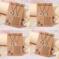 DAIHE Classic Silver Dandelion Flower Necklace Stainless Steel Geometric Round  Pendant Necklace for Women Maternal Day Jewelry