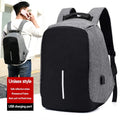 Waterproof Polyester Laptop Backpack with Zipper Closure Anti-Theft USB Charging Feature for Travel and Business Use