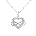 925 Sterling Silver Fashion Heart-shaped Silver Pendant Simple Female love Necklace