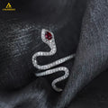 Snake Natural Royal Sapphire Emerald Pigeon Blood Moissanite Ring Certified Sterling Silver Fashion Jewelry MegaBDM