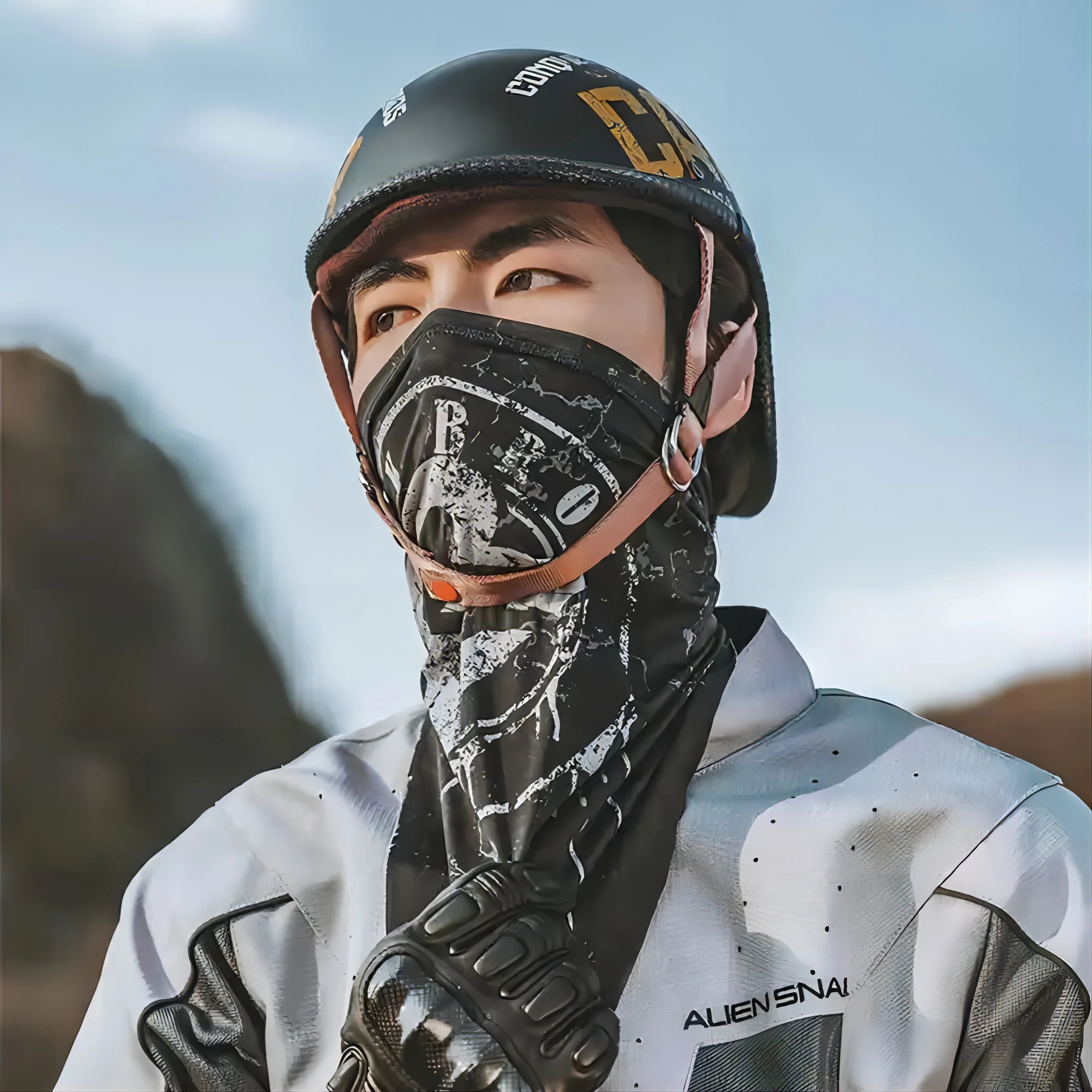ROCKBROS Promotional Ice Silk Sunscreen Neck Gaiter Bandana Wholesale Windproof Unisex Cooling Neck Gaiter