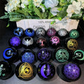 Kindfull Wholesale High Quality Crystal Sphere Healing Crystal Black Obsidina Ball With Pattern for Meditation