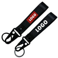 Custom New Style Design Keyring Motorcycle Woven Short Lanyard Strap Eagle Buckle Promotional Keychains & Carabiners
