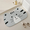 Kawaii Cat Mat Cartoon Animal Anti Slip Absorbent Toilet Bathroom Bedroom Carpet Floor Mat 40x60cm
