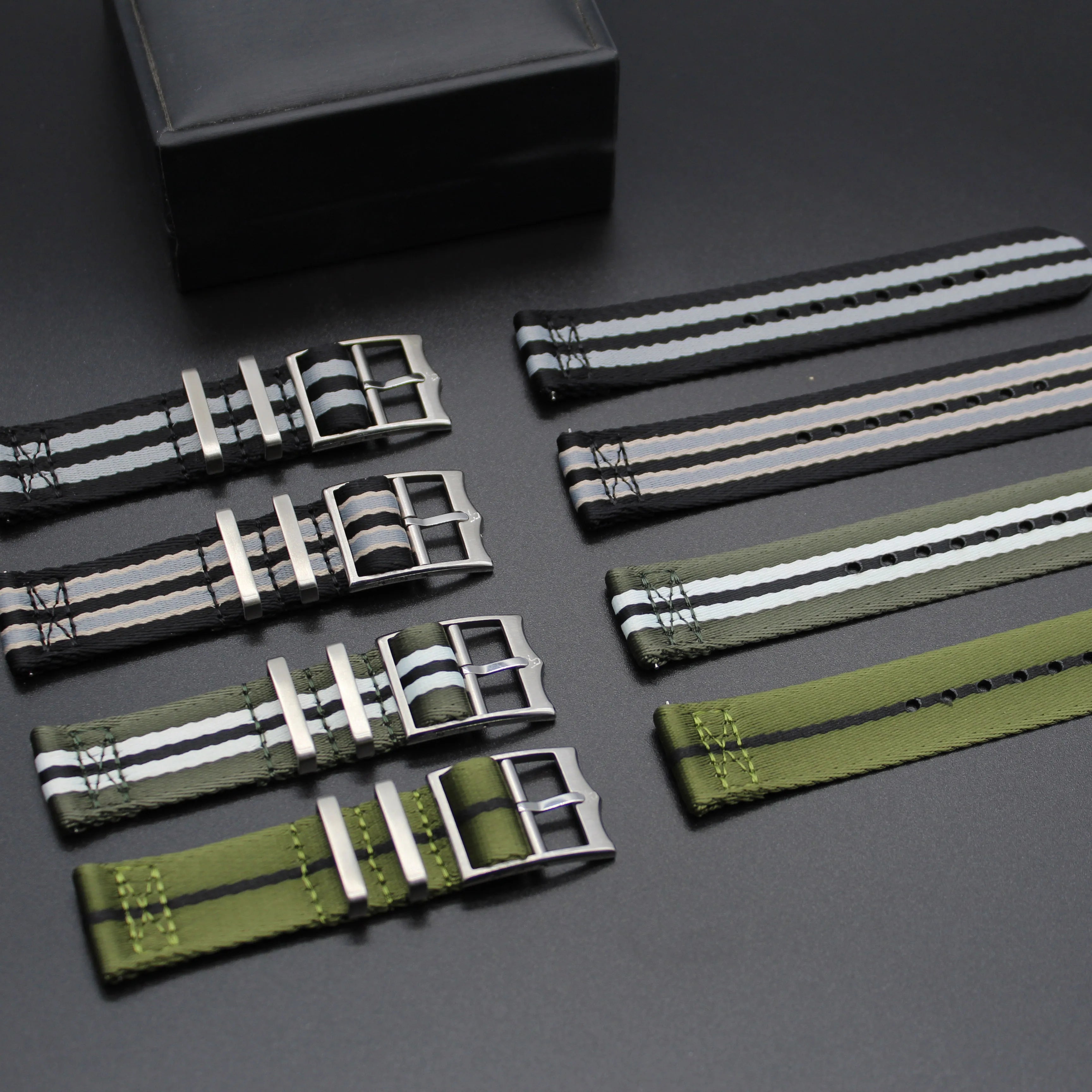 New Arrive Smoothly Braided Seatbelt Fabric Nylon Watch Strap Suitable for Different Kind Watch 18mm 20mm 22mm Bands