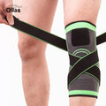 Bases Wholesale Retail Elastic Knitted Compression Knee Pads Knee Support With Belt