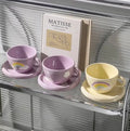 Popular Design New Summer Rainbow Mugs Handmade Custom Ceramic Coffee Milk Cup Gift Set