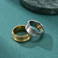 Hip Hop Fashion Engravable Jewelry Brushed Polished Stainless Steel Rings Silver Gold Plated for Men Jewelry Rings