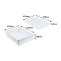 QS Modern Food Grade White Stackable Bakery Storage Boxes With Lid Rectangular Plastic Fermenting Pizza Dough Proofing Box