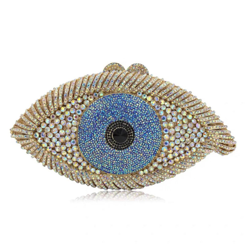 Ladies Party Purses and Handbags Women Luxury Diamond Evening Bag Evil Eye Crystal Clutch Bag