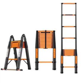 Outdoor Household Ladder Portable Multifunctional Aluminum Folding Ladder Modern Design Style