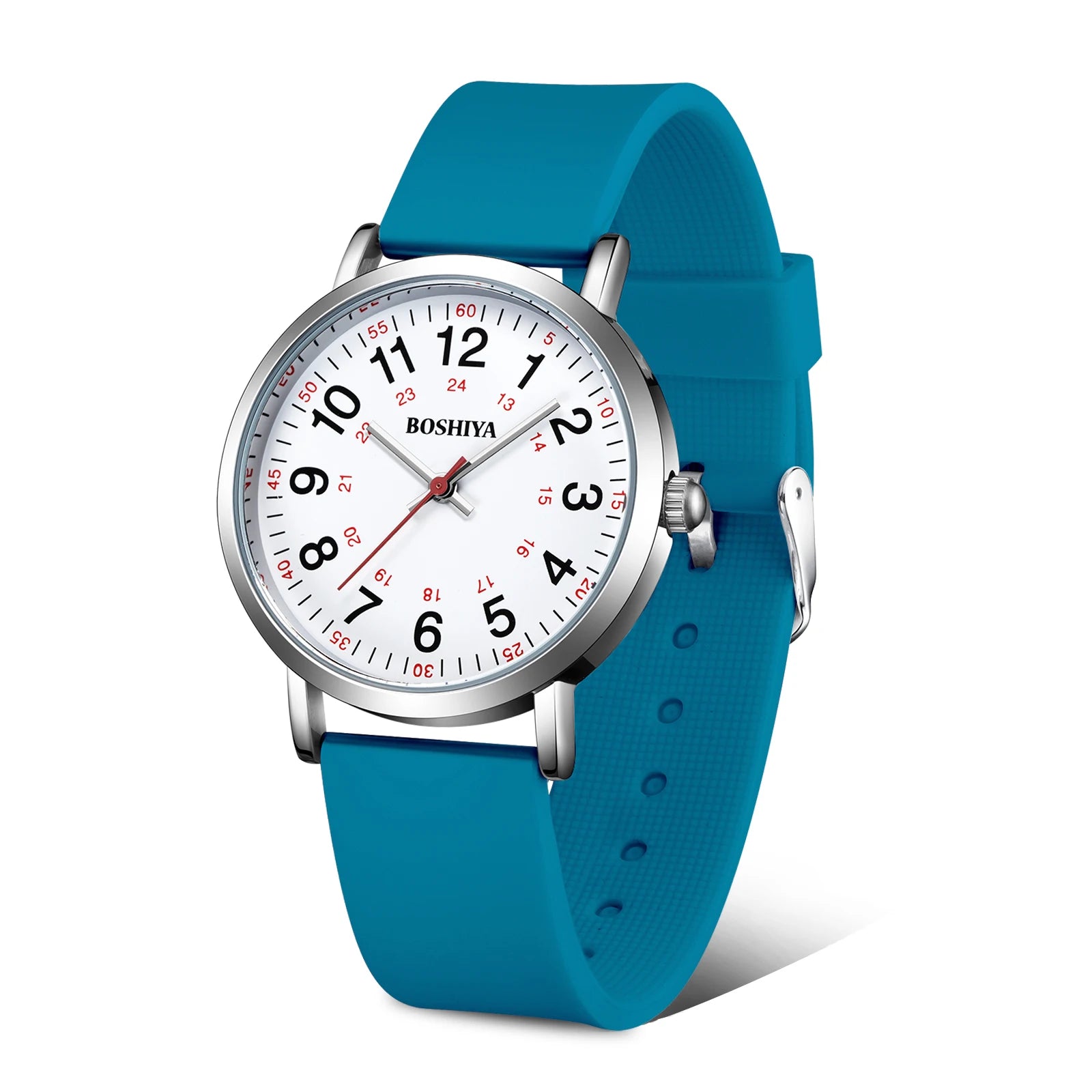 Wholesale Simple Fashion Alloy Glass 20mm Quartz Digital Nursing Watch for Women Badge Reel Nurses Clip on Watches