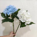 Stock Big Petals Faux Latex Hydrangea Single Stem Real Touch Hydrangea for Party Home Wedding Table Artificial Decorative Flower