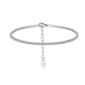 RINNTIN SB190 14K Gold Plated 1.5mm Cubic Zirconia Classic Tennis Bracelet Gold Bracelets for Women Gold Plated Sterling Silver