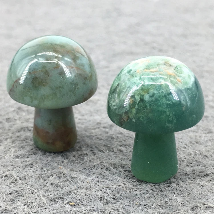 DIY New Product Customized Healing Decoration Small Natural Quartz Stone Mini Mushroom Carving Crystal Crafts