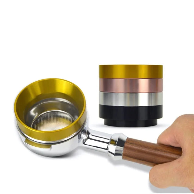 Aluminum Alloy 51/53/58MM Funnel Universal Coffee Cloth Powder Espresso Dosing Ring for Cafe