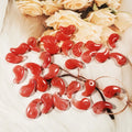 HZ Blessing Multi-color Hanging Engraved Gem Watermelon Quartz Jade Magatama Jewelry