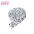 Hot Fix Shining Resin Rhinestone Tape 2cm Width Appliques Dresses Clothes Iron on Craft Trimming