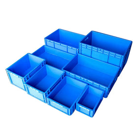 HDPP Stackable Europe Standard Workshop Factories Transport Use square Solid Box Custom logo Plastic EU Crate