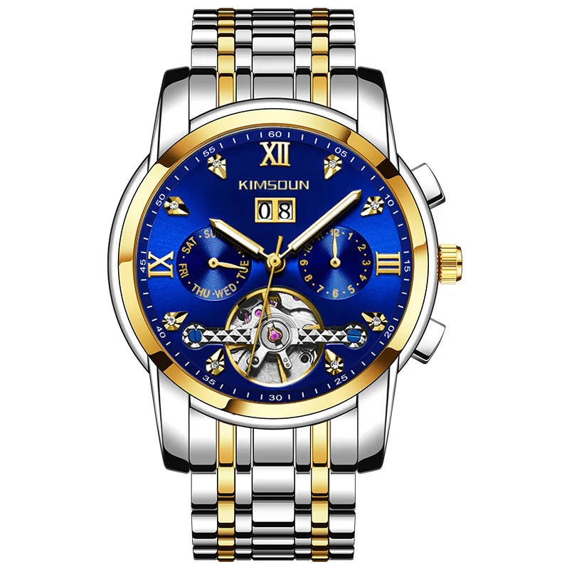 KIMSDUN Mens Watches Fashion Top Brand Luxury Business Automatic Mechanical Watch Men Casual Waterproof Watch Relogio Masculino
