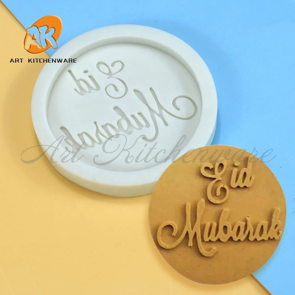 AK Eid Arabic Letter Silicone Mold Fondant Mousse Cake Chocolate Decorating Mould for Baking Crafts Cookies