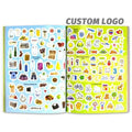 High Quality Kids Release Paper Sticker Book Vintage Kawaii Cartoon Sticker Book for Kid Early Education