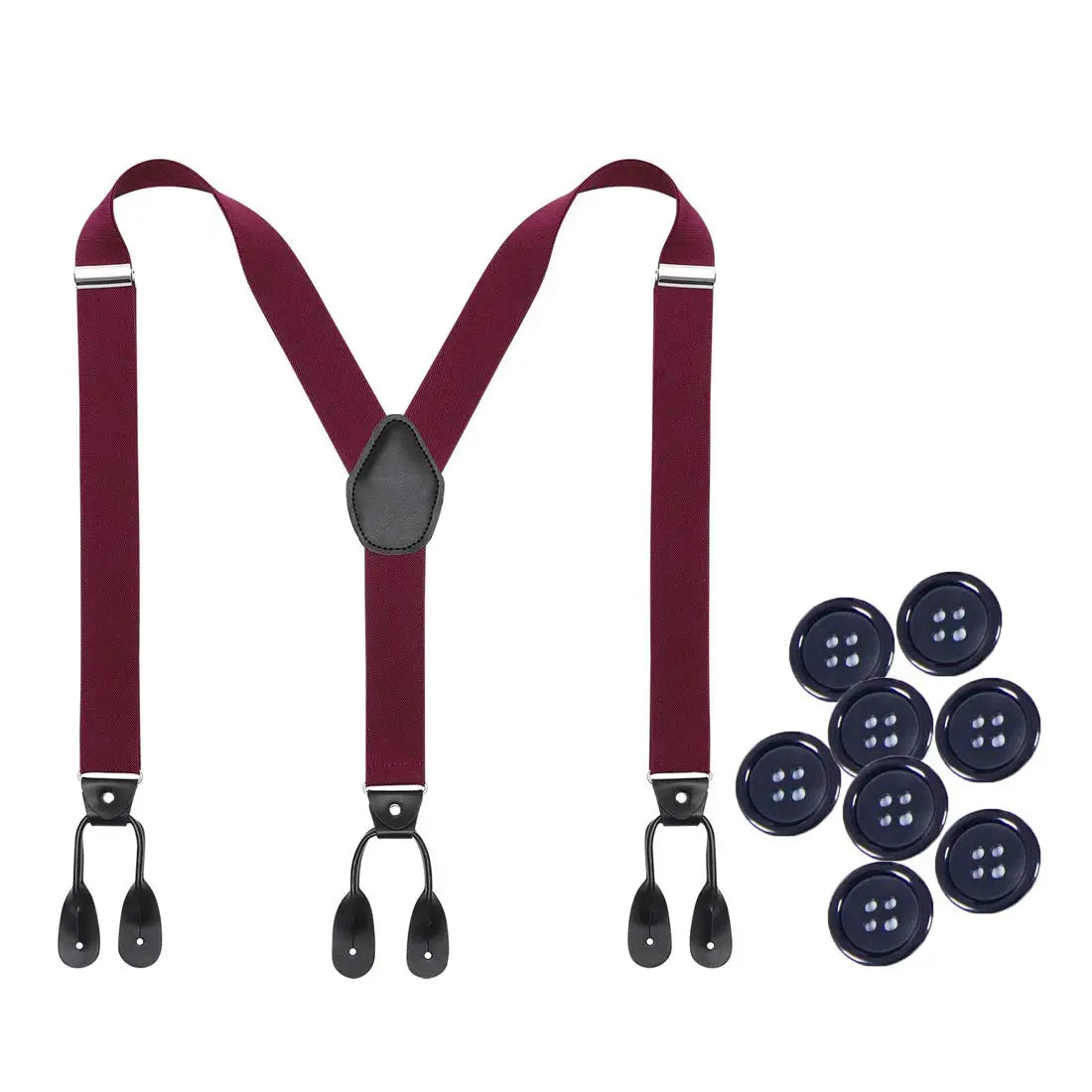 Stock Custom Elastic Suspender Adjustable Button Men's Clip M Shaped Back Braces Kerchief Bow Tie Business Suit Suspenders