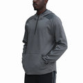 2024 Quality 1/4 Zipper Hoodie Wholesale Workout Polyester Hoodie Grey Warm up Hoodie