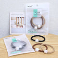 2-Piece Set of Colorful Large Pearl Hair Ties Crunchies Hairbands for Girls Accessories