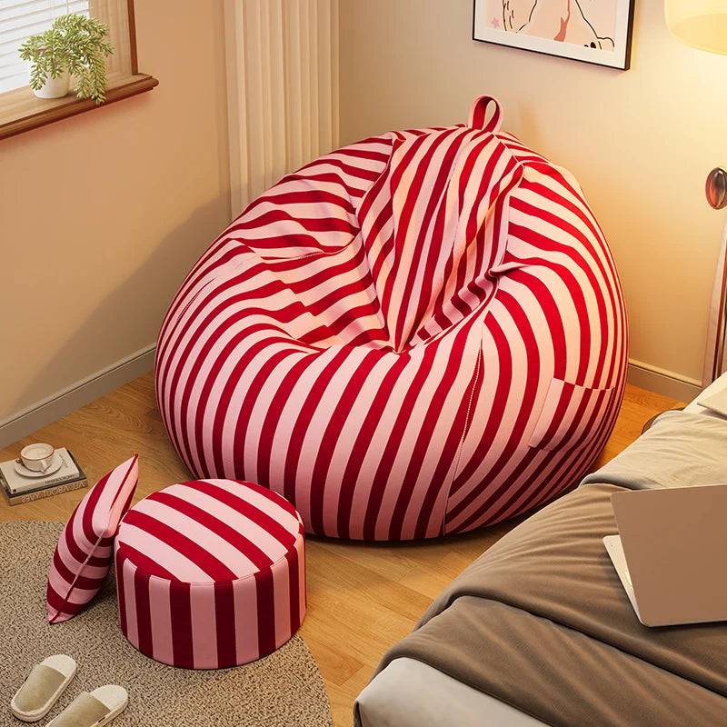 Modern Reclining Bean Bag Lazy Sofa with Detachable Cloth Cover Eco-friendly Materials Convenient to Carry Easy Cleaning Design