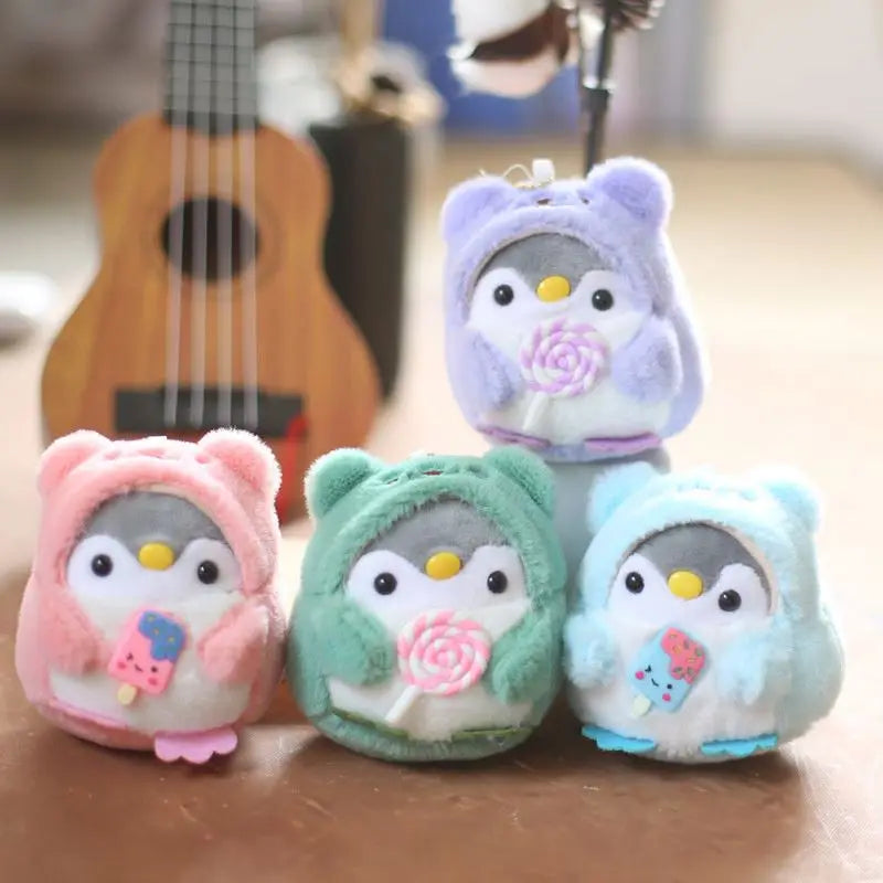 Wholesale Small Stuffed Animal Penguin Plush Keychains Toys Promotion Mini Kawaii Penguin Plush Keychain Bag Charm Decor Pendant