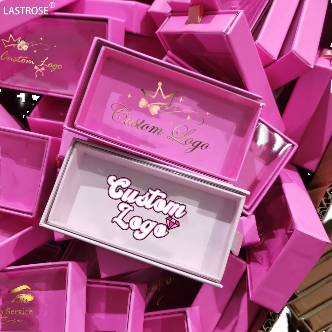 Custom Eco-Friendly Eyelash Packaging Box with Handle New Design for Private Label Cosmetics Own Logo Lashes Case