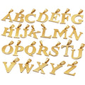 1pcs MOQ Sideways Initial Pendant for Women Trendy Jewelry Stainless Steel Dainty Handmade Gold Alphabet Letter Pendant