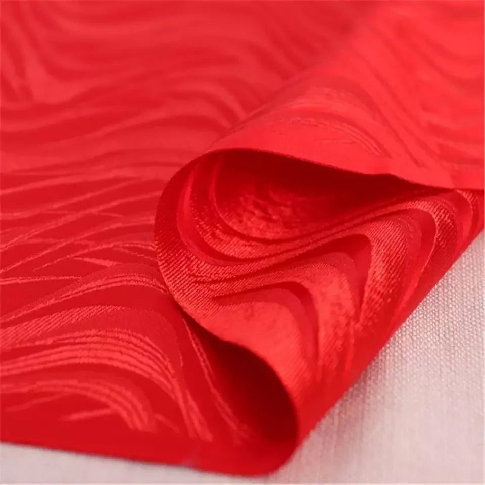 Strong Traditional Waves Pattern Beautiful Red Color for Sofa Cover Jacquard Fabric with Bulk Cheap Price