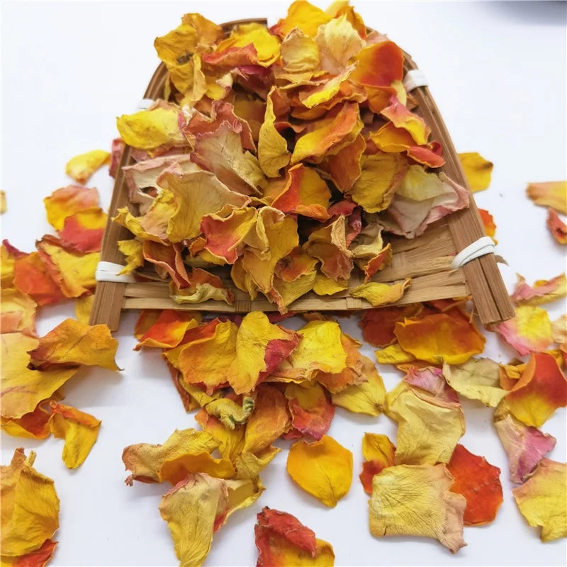 Bulk Natural Dried Chinese Orange Coral Rose Petals White Rose Petals Loose Flowers for Bath