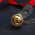 Astronomical Globe Projection  I Love You in 100 Languages Pendant Necklace Women's Valentine's Day Gift