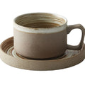 Vintage Handmade Coffee Cup Saucer and Latte Mug Personalized Ceramic Cutlery Coffee Mug