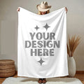 Wholesale 30 X 40 Inch Custom Woven Blanket Super Baby Blanket Super Soft White Blank Sublimation Baby Fleece Blanket MegaBDM