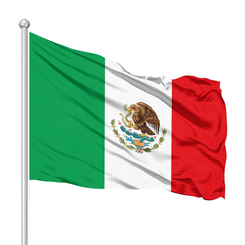 Factory Wholesale 100% Polyester Flying Flag Election Promotion Knitted 3*5FT Mexican Waterproof Flag